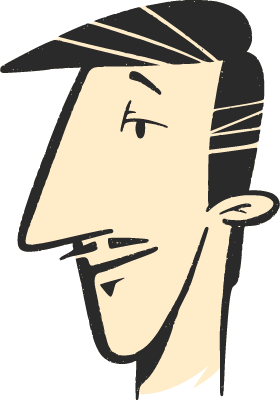 ポップアート男性の肖像画