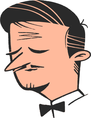 ポップアート男性の肖像画