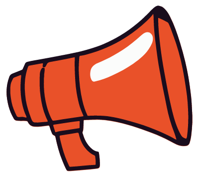 붉은 확성기 일러스트