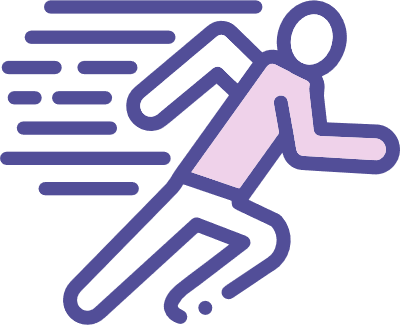 Running Simple Flat Line Icon