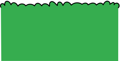 키치한 드로잉 잔디