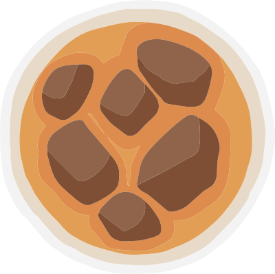 Beef Curry Eid Al Adha Cute Hand Drawn Illustration