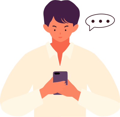 millennial people using Chat messages smartphone man chatting