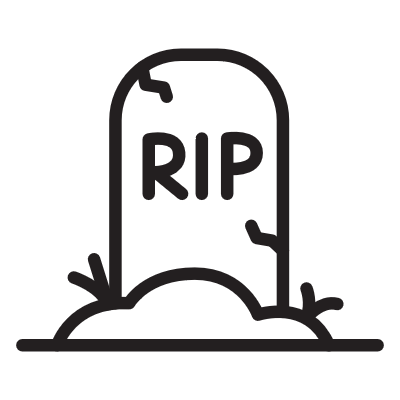 Zombie outline icons