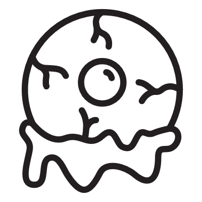 Zombie outline icons