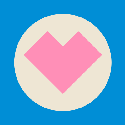 귀여운 네모 하트 아이콘 