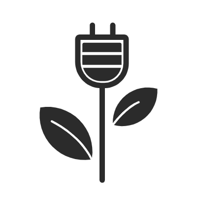 Green energy power icon