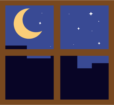 Night City Sky View Window
