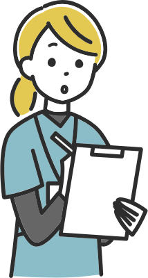 Medical staff woman taking notes