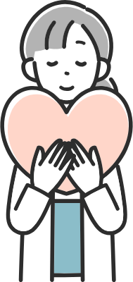 Medical staff woman hugging a heart