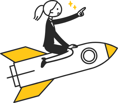 Clip art of businessman on rocket