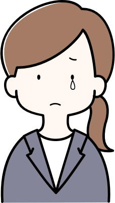 Crying Woman With Ponytail In Suit