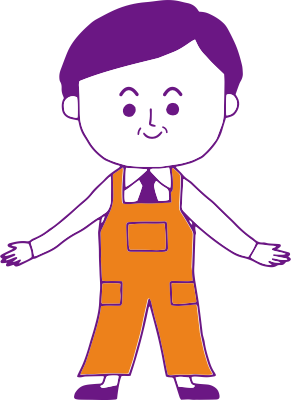 man wearing overalls