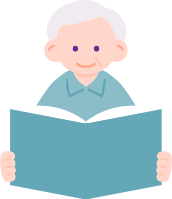 clip art of person enjoying reading