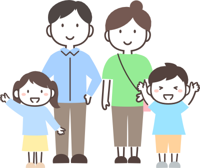 Portrait Illustration of a Family of Four