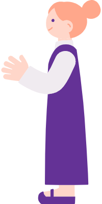 Clip art of woman looking at