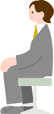 Clip art of person consulting on chair