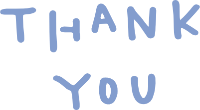 hand drawn thank you lettering