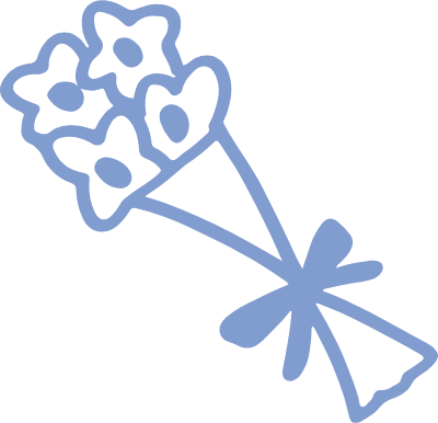 Simple bouquet line drawing