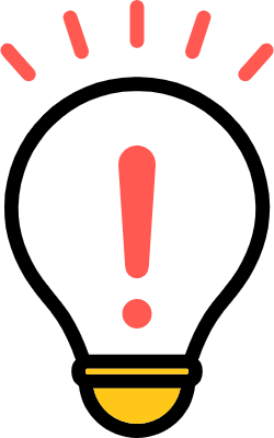 Light bulb icon of inspiration