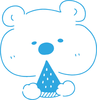 Line drawing of a polar bear eating watermelon