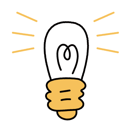 Line drawing simple light bulb illustration
