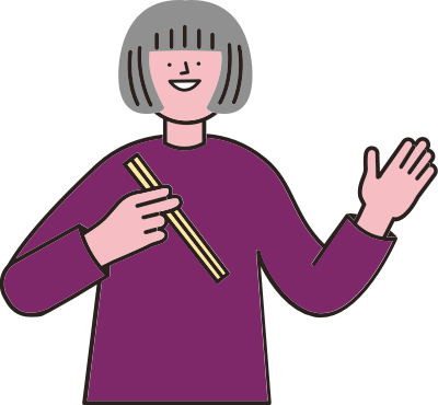 Woman holding chopsticks