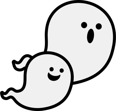 Cute brother and sister ghosts