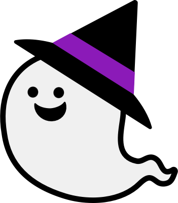 Cute ghost with tricorn hat