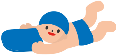 준비운동, 수영하는 어린이,