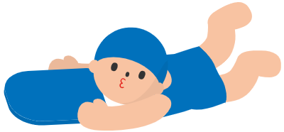 준비운동, 수영하는 어린이,