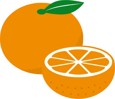 Tangerine, mandarin orange illustration, frame decoration, icon, design element.