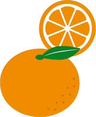 Tangerine, mandarin orange illustration, frame decoration, icon, design element.