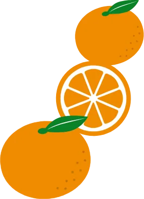 Tangerine, mandarin orange illustration, frame decoration, icon, design element.