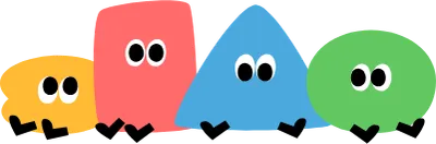 앉은 자세 도형 캐릭터