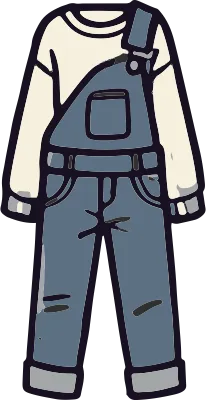 Cute Fashion Costume Illustration Casual Clothing Stylish Wardrobe