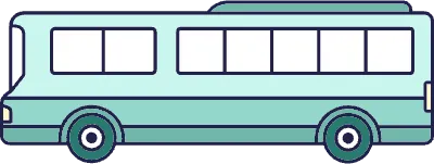 테두리가 있는 버스