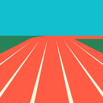 정사각형의 러닝 트랙 일러스트