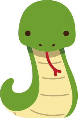 お正月 ヘビのイラスト