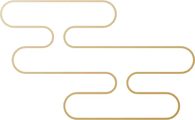 금색 테두리의 일본풍 신년 장식