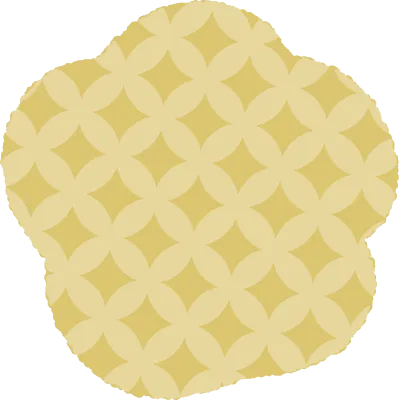 일본풍 패턴이 있는 손그림 꽃