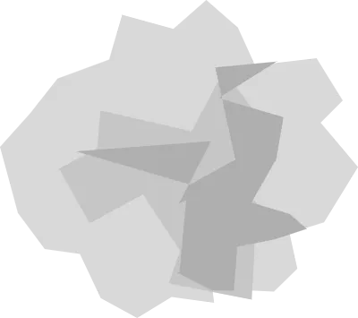 Clipart flat illustration of a Crumpled Paper