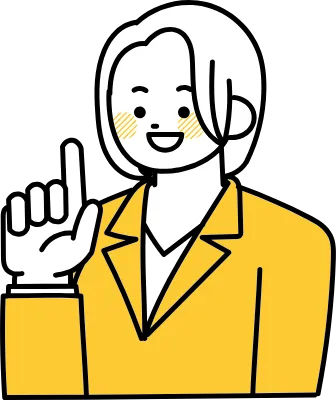 ポイントの説明をしている女性