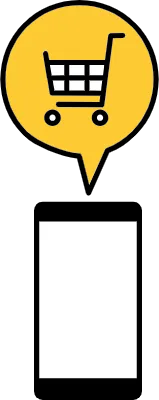 スマホでインターネット注文するアイコン