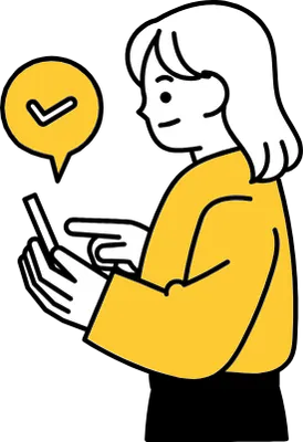 スマホで手続きを完了させた人物