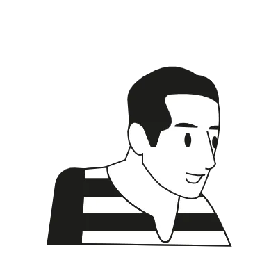 Man in a striped shirt