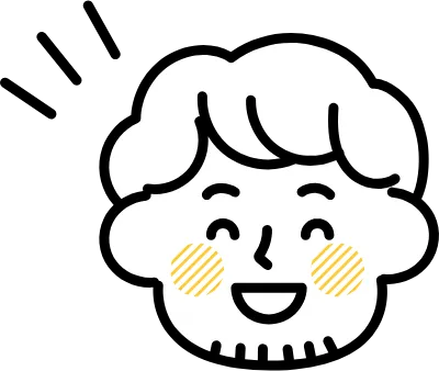 人物の顔アイコンスマイル