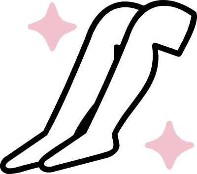 綺麗に脱毛した足のアイコン