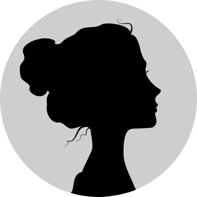 원 안에 있는 여자 옆모습