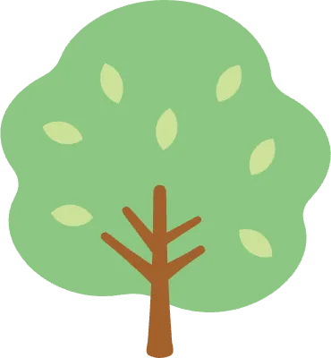 木 シンプル ベクター 黄緑